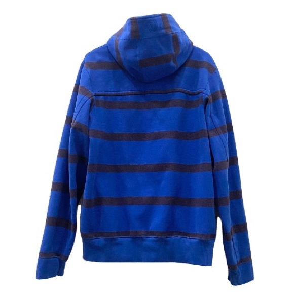 LULULEMON Men’s Scuba Blue Stripe Full Zip Hoodie Size Large - Picture 2 of 11
